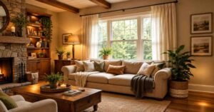 Cozy Living Room Layouts featuring a Window-Friendly Living, plush sofa, and natural wood accents.